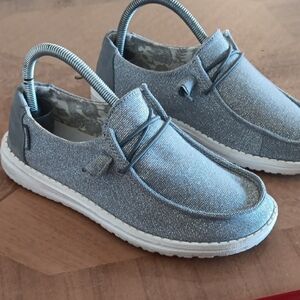 Hey Dude Wendy Sparkling Grey Slip Ons